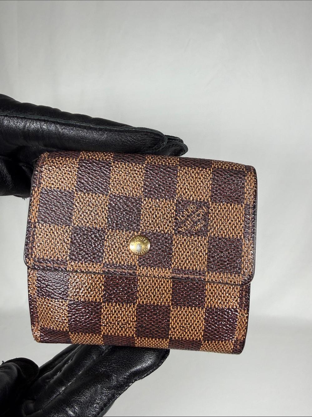 Louis Vuitton Damier Ebene Elise Trifold Wallet